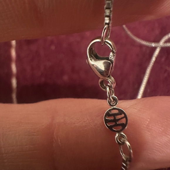 JOHN HARDY Signature Dot Heart Silver Pendant Necklace w/Garnet Embellishment - Picture 10 of 11